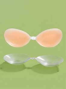 Tapa adhesiva invisible para pezones de mujer, para vestidos, vestidos de novia, ropa de dormir - Levanta, sostiene y realza el busto, de silicona gruesa, cinta invisible para escote