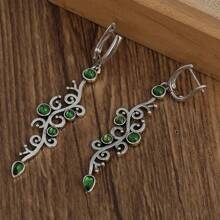 1 Pair Vintage Tree Branch Stud Earrings For Women, Minimalist & Fashionable