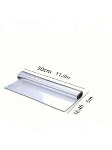 1 Roll Multifunctional Barbecue Foil, Thickened Barbecue Foil Suitable For Grilling, Baking, Air Fryer, Oven And Kitchen Use, Shiny Metal Surface, Flexible Design, Food Wrap | Multipurpose Kitchen Utensils, Barbecue Accessories