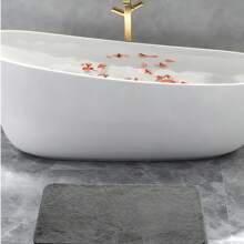 Bathroom Mats, Thick Soft Absorbent Chenille With Rubber Backing, Quick Drying Microfiber Mats, Machine Washable, For Shower Floor, Bathroom Runner, Bath Mat, Accessories And Decoration. - Màu xám đen - Xem 6