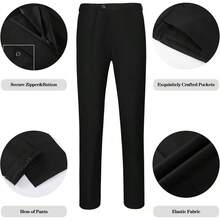 Men's Floral Dinner Party Prom Wedding Stylish Suits For Men One Button Dinner Jacket Pants Sethalloween - 藍色-2件 - 查看 8