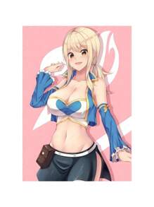 1 pièce Affiche de la canevas de peinture murale du personnage sexy de l'anime Lucy Heartfilia. Poster pour la décoration murale du salon, décoration de la maison. Peinture sans cadre. - Multicolore - Voir 38