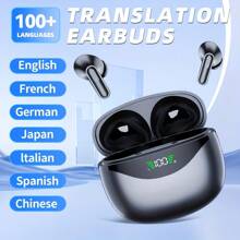 New 144 Translation Earphones: Real Time Translation Headphones, Suitable For Travel, Business, And Work