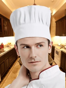 1 pieza Gorra ajustable unisex de poliéster lavable a máquina, elástica, para cocinero, chef, uso diario en restaurantes y uniforme de camarero