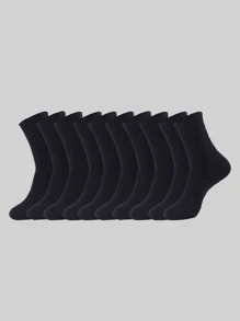 5pcs/10pcs/20pcs Couple Sports & Casual Crew Socks, Suitable For Daily Wear, Indoor & Outdoor, Fall