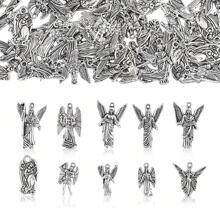 100pcs 10 Styles Angel Charms Antique Silver Fairy Charms Alloy Mother Mary Charms For Jewelry Making