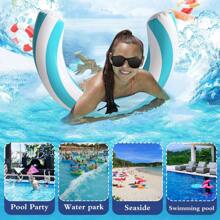 New Inflatable Circular Swim Ring, Inflatable Arch Shape Swimming Pool Float, Beach Essentials, Beach Accessories