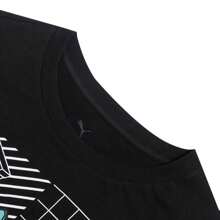 Puma GRAPHICS 运动鞋短袖轻便男士跑步骑行训练上衣健身休闲篮球运动服 634202-01 - 黑色 - 查看 4