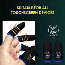 Ultra Sensitive Gaming Finger Gloves - 2 Pairs, Sweatproof, Ultra-Thin, Breathable Touch Screen Compatible, Smooth Operation, Enhance Mobile Gaming Accuracy