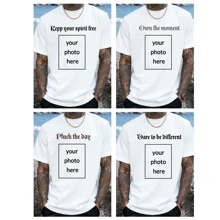 Koszulka męska w dużym rozmiarze z niestandardowym tekstem/zdjęciem, wprowadź swoje zdjęcie/tekst, prezent świąteczny, niestandardowy tekst na Walentynki/urodziny/rocznicę, budowanie zespołu, festiwal muzyczny, prezent dla niego, impreza, odpowiednia na każdą porę roku