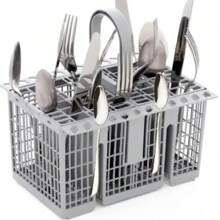 Adaptor pentru accesorii coș pentru mașină de spălat vase multifuncțională Coș pentru mașină de spălat vase Hotpoint C00257140 Coș de depozitare pentru cuțite și furculițe Coș universal pentru tacâmuri Organizare pliabilă pentru uscare pentru mașină de spălat vase Accesoriu de înlocuire Mașină de spălat vase universală Coș pentru tacâmuri (9,5 X 5,4 X 4,8 inchi pentru fierbinte) C00257140 C00386607, compatibil cu GE, BOSCH, Maytag, KitchenAid, Kenmore