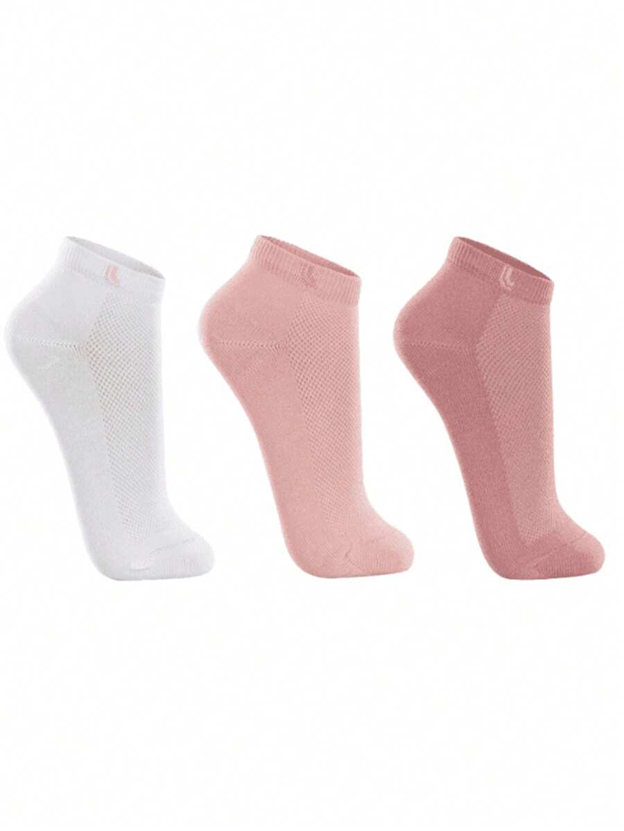 LUPO Kit 3 Pairs Of Lupo Women's Short-Cut Cotton Gym Sports Socks 3225 - 淺粉色 - 查看 1