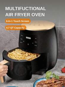 RAF Friteuză automată inteligentă de uz casnic cu capacitate de 4,7 litri, cu ecran tactil LED multifuncțional, poate fi utilizată pentru prăjit, cuptor electric, pui, cuptor cu microunde
