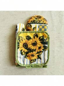 2pcs Heatproof Non-Stick Kitchen Gloves, Suitable For Microwave Oven And Oven - Durable, Easy To Clean, Dishwasher Friendly Unique Design Cooking Pads