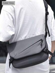 男士斜挎包，时尚大容量单肩斜跨包，纯色方包，防水 PU 斜挎包，轻便休闲斜挎包适合男士，青年礼物男士包男士礼物度假旅行必需品爸爸礼物情人节男士复古包男士露营斜挎包贴纸包夏季返校情人节礼物男士情人节礼物复古单肩包夏季包春假礼物包斜挎包复古包学校用品 - 彩色 - 查看 11