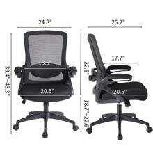 Office Desk Chair, Mesh Ergonomic Standing Desk Chair Lumbar Support Adjustable Computer Armrest Backrest Headrest Swivel Chairs For Home, Bedrooms, Office, Study