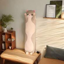 New Long Cat Throw Pillow Plush Toy Cute Cat Plush Toy Soft Large Plush Doll Pillow Pillow Slouchy Person Tatami Waist Support Furniture Sofa Decoration