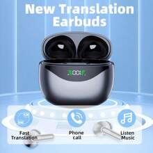 New 144 Translation Earphones: Real Time Translation Headphones, Suitable For Travel, Business, And Work