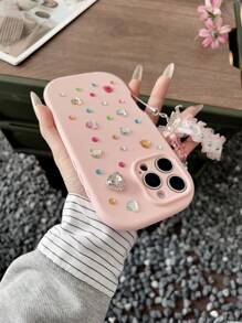 水钻全新热销软壳全包保护手机壳兼容 iPhone 11/11 Pro/11 Pro Max/12/12 Pro/12 Pro Max/13/13 Pro/13 Pro Max/14/14 Pro/14 Pro Max/15/15 Pro/15 Pro Max/16/16 Pro/16 Pro Max - 粉色 - 查看 6