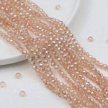 600 件 3 毫米混色 AB 水晶玻璃扁圆珠，适合 DIY 珠宝制作、手链、项链、手工珠宝和时尚配饰 - 扁圓切角 - 查看 18