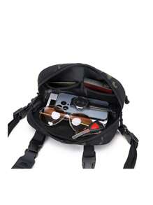 Bolsa de pecho para hombres, bolsa MOLLE para exteriores, bolsa de camuflaje multifuncional para pesca, ciclismo, campamento, adecuada para adolescentes, atuendo casual de verano, deportes al aire libre, viajes de vacaciones, regalos de cumpleaños o accesorios de graduación