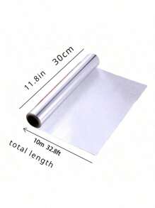 1 Roll Multifunctional Barbecue Foil, Thickened Barbecue Foil Suitable For Grilling, Baking, Air Fryer, Oven And Kitchen Use, Shiny Metal Surface, Flexible Design, Food Wrap | Multipurpose Kitchen Utensils, Barbecue Accessories