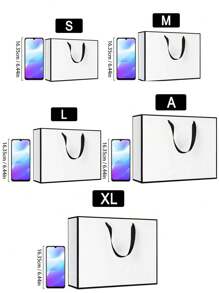 1 件礼品袋、节日礼品袋、服装包装袋、圣诞节情人节 - 白色 - 查看 6