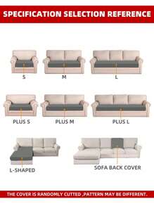 1pc Geometric Triangle Printed Milk Silk Stretch Sofa Seat Cushion Cover, Suitable For All Seasons