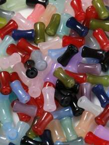 50pcs Bamboo Glaze Beads, Chinese Style Cylider Diy Bracelet Making Craft Jewelry Making Supplies For Necklace, Bracelet, Hair Clip