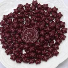 100Pcs Dark Coffee Star-Shaped Sealing Wax Beads For DIY Decoration, Including Envelopes, Wedding Invitations, Cards, Postcards, Gift Packaging, Crafts, Scrapbooks