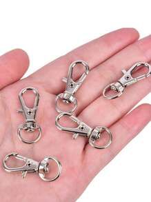 10pcs Mini Aluminum Alloy Keychain Making Snap Spring Clip Hook Carabiner Buckle - Multicolor - View 9