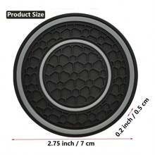 2 件 2.75 英寸汽车杯垫，PVC 双线圈饮料杯垫，蜂窝图案杯垫，汽车隔热杯垫，汽车防滑杯架插入杯垫，通用适用于大多数汽车、卡车、船只、汽车内饰配件套装 - 彩色 - 查看 11