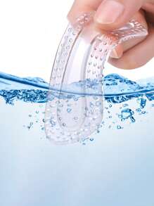 1 双女士自粘式可调节半码软垫鞋跟衬垫，适合高跟鞋、凉鞋、乐福鞋 - 無色 - 查看 4