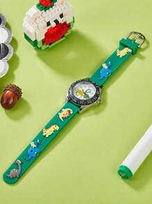 1 件硅胶表带 3D 可爱卡通恐龙霸王龙硅胶表带儿童手表