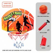 Indoor & Outdoor Hanging Basketball Hoop Set, Family Interactive Play, Boys & Girls Basketball Toy, Suitable For 3+ Years Old, Christmas/Halloween/Birthday Gift