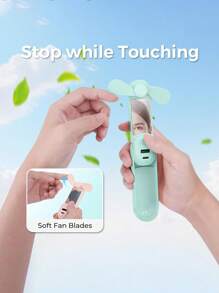 5 IN 1 Portable Handheld Fan - Multifunctional USB Rechargeable Foldable Cooling Fan With Power Bank, Flashlight & Makeup Mirror. Features 3 Adjustable Speed Levels.Perfect For Travel, Outdoor, Office & Home Use.Essential Multitool Fan For Anywhere. - Nhiều màu - Xem 5