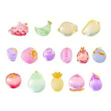 4 piezas de figuras miniatura de frutas de resina que brillan en la oscuridad, no eléctrico, frutas luminosas realistas para decoración de escritorio y del hogar, paisajismo en miniatura, pasadores para el cabello y accesorios DIY