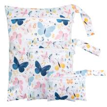 Set de 3 bolsas para bocadillos para mascotas, bolsas de playa y piscina, lavables, impermeables y resistentes al agua para guardar artículos sucios de bebé, trajes de yoga o ropa húmeda
