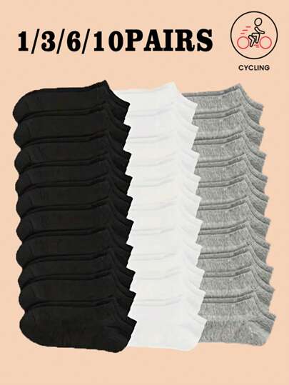 10/6/3/1 Double-Sock Men's Short-Sleeved Anti-Odor Breathable Sweat-Absorbing Summer Short Sleeve Boat Shoes Black Business Short-Sleeved Stockings