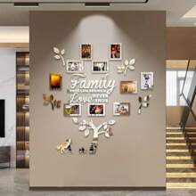 1 套亚克力相框墙贴套装，含 10 个相框 - 现代 DIY 镜面贴纸，适用于家居装饰 - 非常适合客厅、卧室 - 用艺术墙壁艺术增强您的空间 - 非常适合婚礼、情人节、感恩节、圣诞节、生日等特殊场合 - 英文文字设计 - 彩色 - 查看 16