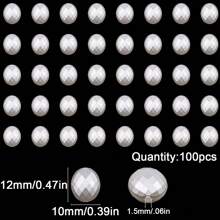 100/200/500pcs 12x10mm Oval Acrylic Beads, Mesh Hole, For DIY Jewelry Making Bracelet Necklace Cell Phone Chain Craft Decoration