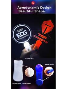 An EDG Team Logo LED Handheld Sign - A Nighttime Essential For Esports Fans (Multiple Colors Indicate Random Color Shipment)