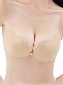 1 对芒果形状一次性无缝隐形隆胸乳贴胸垫，女士内衣配饰 - 杏色 - 查看 6