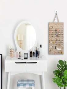 300对耳环收纳盒，网状首饰收纳展示架，节省空间的毛毡展示架，适用于卧室、书桌、梳妆台和宿舍 - 时尚壁挂式首饰收纳架，完美收纳耳环、项链、手镯和戒指 - 圣诞节、感恩节、新年和情人节的理想礼物 - 设计紧凑，使用方便，是家居装饰和收纳的完美之选，夏季流行女装，用这款优雅的首饰架提升您的空间格调 - 彩色 - 查看 7