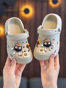 Süße Cartoon Jungen & Mädchen Sandalen, rutschfeste Innen- und Außentagestragen atmungsaktive Cartoon Clogs für Kinder, Sommer