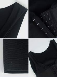1pc Women Black Slimming Corset Tank Top, Bust Support, Waist Shaper Tummy Control Flat Belly Sheath Pants Underwear Shorts Lingerie Briefs Shapewear Waist Trainer Shaper 
