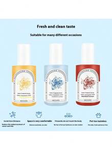 1pc/200ml Fragrance Spray Perfume, Summer Natural Long-Lasting Fragrance, Three Scent Girl Perfume (Alcohol-Free) Spray Mini Spray Laundry Spray, Easy To Carry - For Bedroom, Dating, Living Room, Bathroom, Travel And Home Use Scenarios Gifts Birthday Graduation