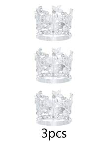 6pcs Alloy Mini Crown Princess Headband, Party Supplies, Party Favors And Decorations, With Holiday Headpiece Set Valentine's Day Accessories