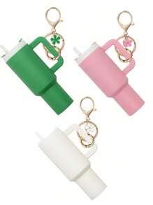 Juego de 1/2/3/5/8 piezas de llavero con mini vaso, lindos encantos con vaso para mujer para bolso, mochila, botella de agua mini - Estilo callejero, multicolor, accesorios del llavero, encantos para bolsos, vasos, 5/3/2/1 llaveros, accesorios para bolsos, encantos para bolsos de mano, caja de almacenamiento de lápiz labial, accesorios para bolsos, llavero de mini vaso, llavero de mini vaso para llavero o bálsamo labial, llavero lindo de vaso