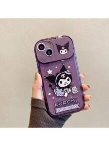 Sanrio Sanrio Cartoon Cute Kuromi Apple Phone Anti Drop And Scratch Protective Cover Apple X To 16PROMAX Case {Mirror With Tearable Protective Film}(Single Phone Case Without Accessories) Waterproof Shockproof Scratch Resistant